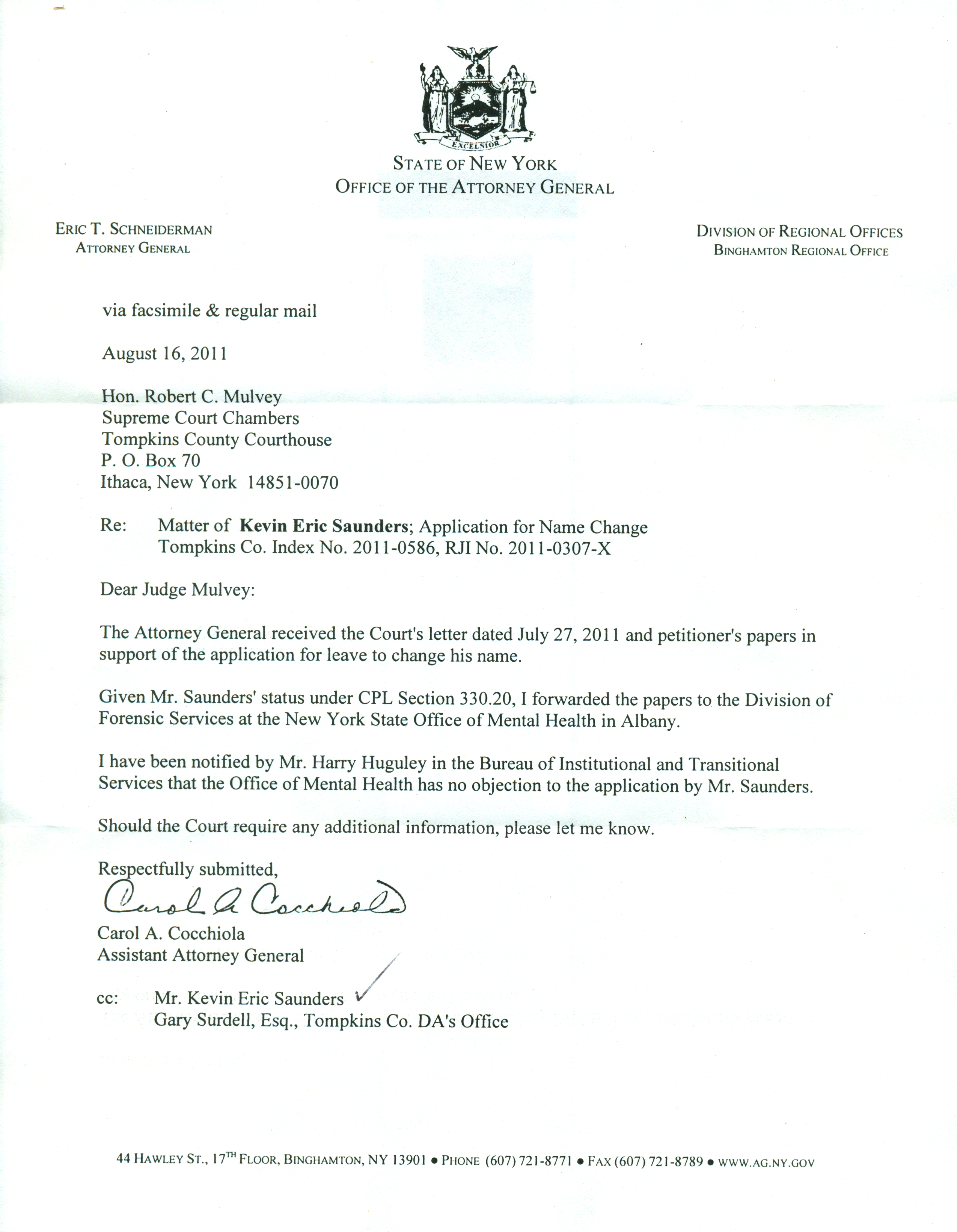 ./2011-08-17 - Carol Cocchiola - New York Attorney General accepts name change on behalf of the Office of Mental Health.jpg